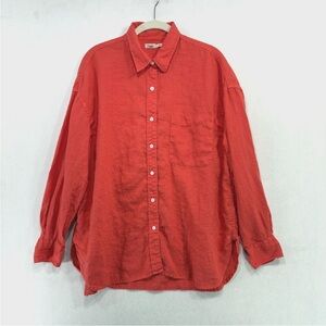 Faherty Women’s Red Button-Up Shirt 100% Linen medium

Lagenlook Coastal
Casual